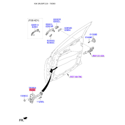 Петля боковой двери правая 79390-F1000 Mobis