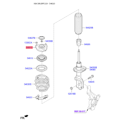 Опора стойки амортизатора 54610-D7500 Mobis