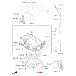Поддон масляный мотора нижний 21520-2F013 Mobis