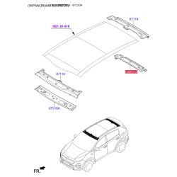Каркас даху задній 67141-D9000 Mobis