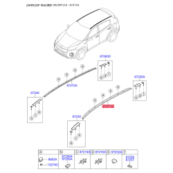 Молдинг крыши левые 87270-D9010EB Mobis