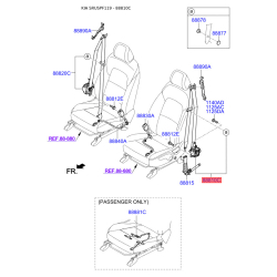 Ремень безопасности левый 88810-F1000WK Mobis