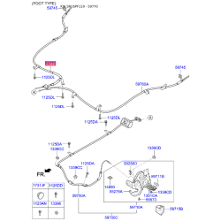 Трос стояночной тормозной системы правый 59770-D7000 Mobis
