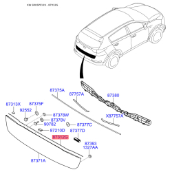 Крепление обшивки багажника 87312-F1000 Mobis