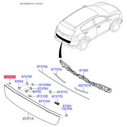 Крепление обшивки багажника 87313-F1000 Mobis
