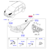 Фара основная левая 92101-F1010 Mobis - 92101F1010 - схема с каталога 92101A, SRUSPF119