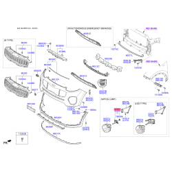 Фара противотуманная левая 92201-F1100 Mobis