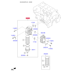 Фильтр масляный 26310-2F011 Mobis
