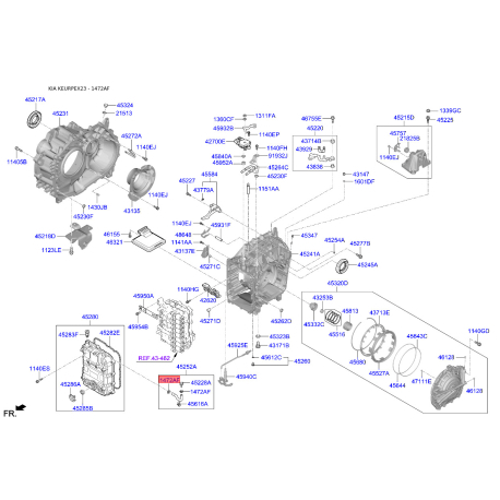 Хомут КПП 14720-12006B Mobis - 1472012006B - схема с каталога 1472AF, KEURPEX23 1472012006B
