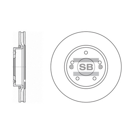 Диск тормозной HI-Q Sangsin Brake - SD1036 - изображение №1 SD1036