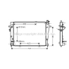 Радиатор охлаждения двигателя AVA QUALITY COOLING HY2167. Фото 1