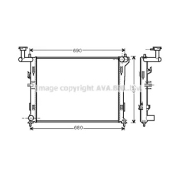 Радиатор охлаждения двигателя AVA QUALITY COOLING