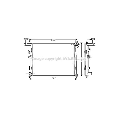 Радиатор охлаждения двигателя AVA QUALITY COOLING HYA2179. Фото 1 HYA2179