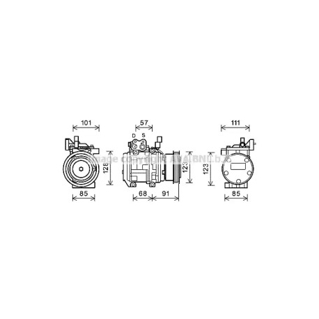Компресор кондиціонера AVA QUALITY COOLING KAK145. Фото 1 KAK145