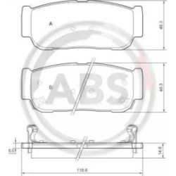 Колодки тормозные дисковые комплект A.B.S.