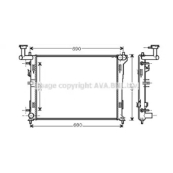 Радиатор охлаждения двигателя AVA QUALITY COOLING