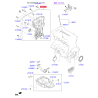 Крышка (фланец) цепи 21350-2E450 Mobis - 213502E450 - схема с каталога 21350E, KKMAPA818