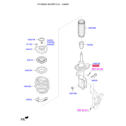 Амортизатор правий 54660-C1055 Mobis