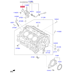 Кільце ущільнювальне передньої кришки мотора 21353-3C500 Mobis