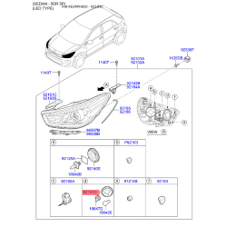 Крышка фары 92140-F2000 Mobis