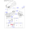 Кришка фари 92140-F2000 Mobis - 92140F2000 - схема з каталогу 92191C, KEURPH820