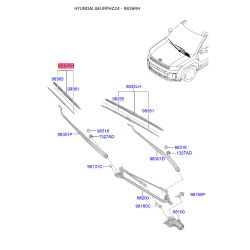 Щетка стеклоочистителя 98360-G8000 Mobis