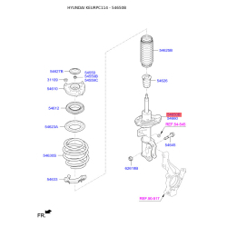 Амортизатор левый 54650-C1050 Mobis