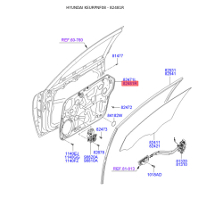 Обивка (накладка) салона правая 82481-3K501 Mobis
