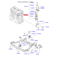 Подушка двигателя 21810-3K000 Mobis
