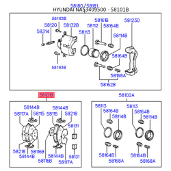 Колодки тормозные дисковые комплект 58101-34A21 Mobis