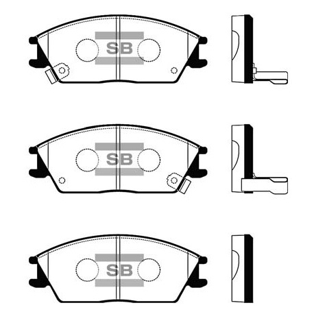 Колодки тормозные дисковые комплект HI-Q Sangsin Brake - SP1047 - изображение №1 SP1047