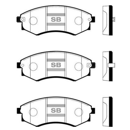 Колодки тормозные дисковые комплект HI-Q Sangsin Brake - SP1048 - изображение №1 SP1048