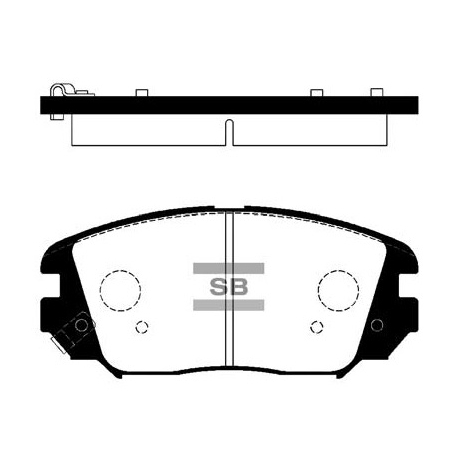 Колодки тормозные дисковые комплект HI-Q Sangsin Brake - SP1182 - изображение №1 SP1182