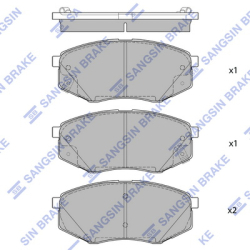 Колодки тормозные дисковые комплект HI-Q Sangsin Brake