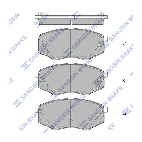 Колодки тормозные дисковые комплект HI-Q Sangsin Brake - SP1681 - изображение №1 SP1681