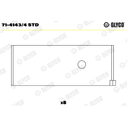Вкладыши шатунные GLYCO