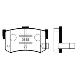 Колодки гальмівні дискові комплект HI-Q Sangsin Brake