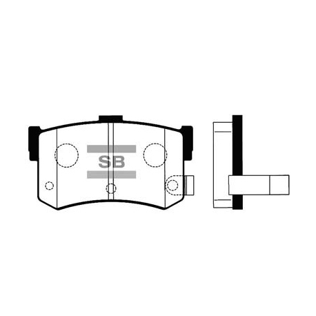 Колодки тормозные дисковые комплект HI-Q Sangsin Brake - SP1074 - изображение №1 SP1074