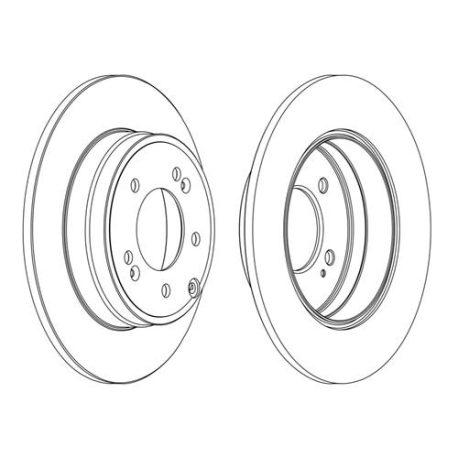 Диск тормозной задний Ferodo - DDF1787C - изображение №1 DDF1787C