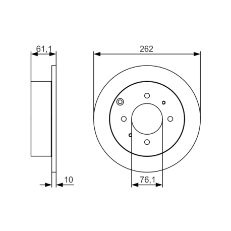 Диск тормозной BOSCH - 0 986 479 S68 - изображение №1 0 986 479 S68