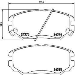 Колодки тормозные дисковые комплект Brembo