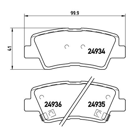 Колодки тормозные дисковые комплект Brembo - P 30 047 - изображение №1 P 30 047