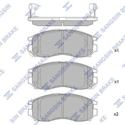 Колодки тормозные дисковые комплект HI-Q Sangsin Brake