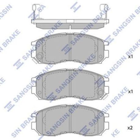 Колодки тормозные дисковые комплект HI-Q Sangsin Brake - SP1134 - изображение №1 SP1134