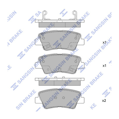 Колодки тормозные дисковые комплект HI-Q Sangsin Brake - SP1907 - изображение №1 SP1907