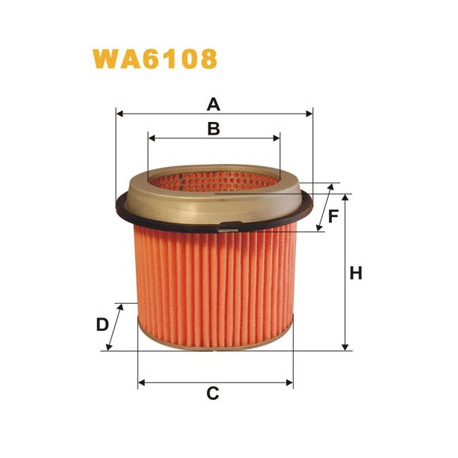 Фильтр воздушный WIX - WA6108 - изображение №1 WA6108