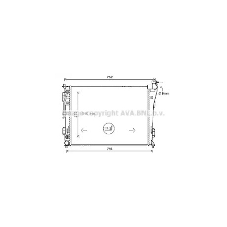 Радиатор охлаждения двигателя AVA QUALITY COOLING HY2423. Фото 1 HY2423