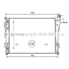 Радіатор охолодження двигуна AVA QUALITY COOLING HY2423. Фото 1