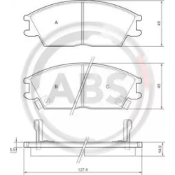 Колодки тормозные дисковые комплект A.B.S.