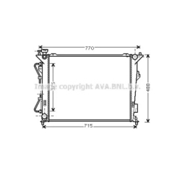 Радиатор охлаждения двигателя AVA QUALITY COOLING